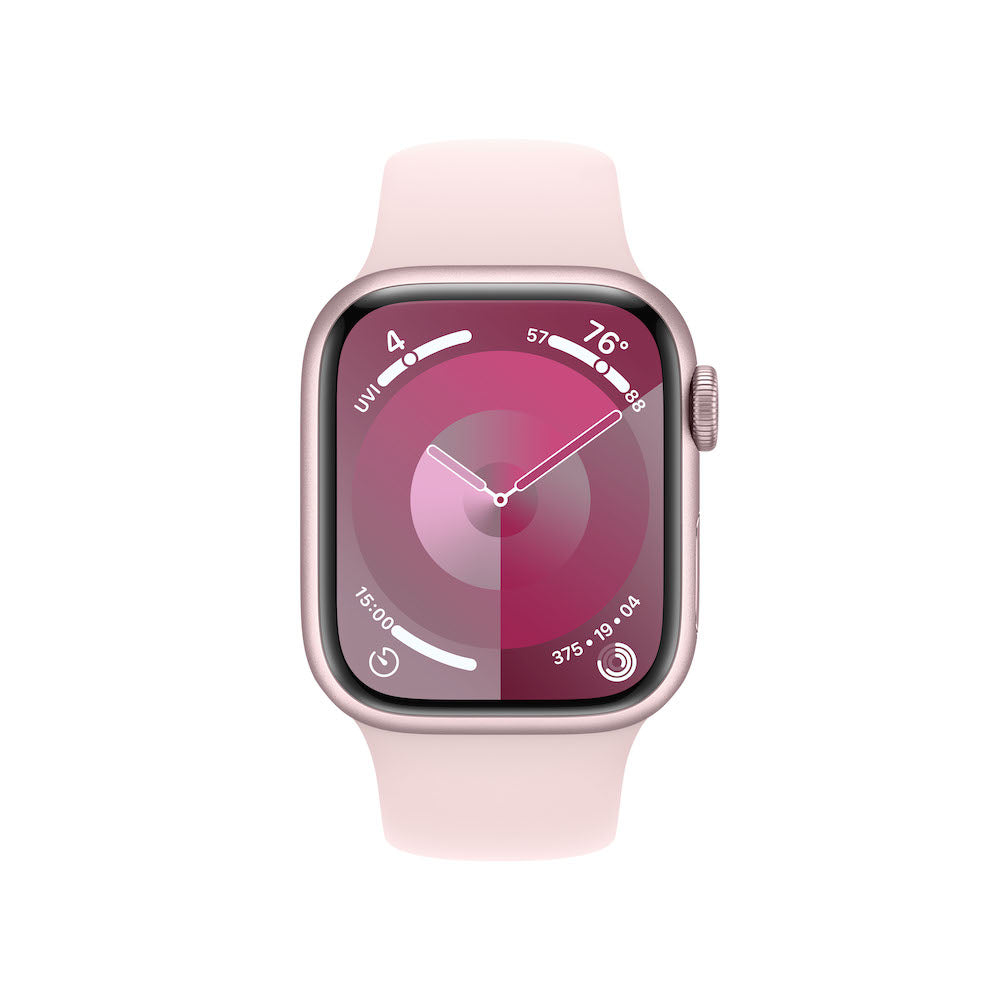 Apple Watch Series 9 GPS 41mm Pink Aluminium Case with Light Pink Sport Band