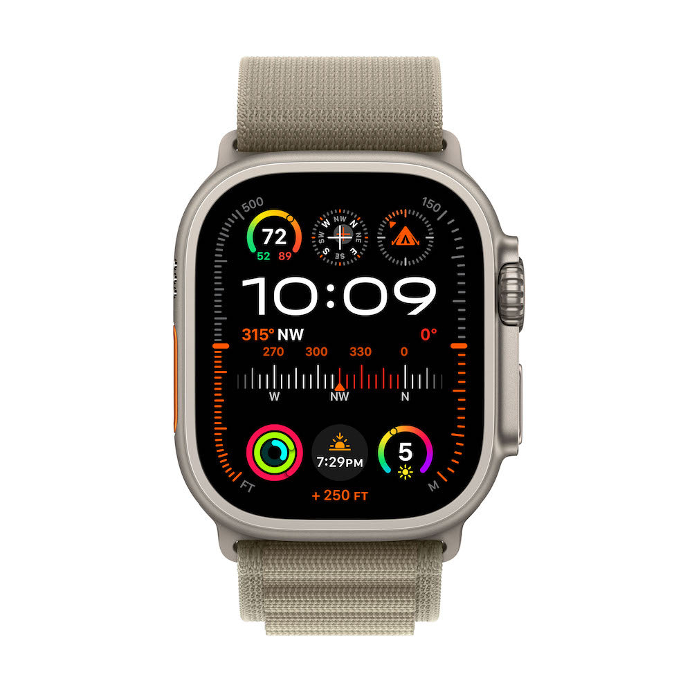 Apple Watch Ultra 2 Titanium Case with Alpine Loop - Olive