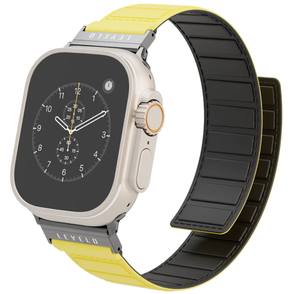LevelO Vogue Apple Watch Strap - Black/Yellow